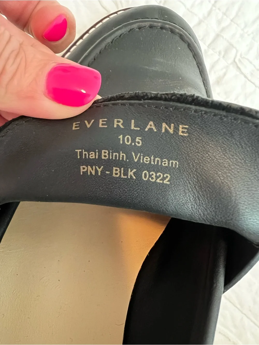 Everlane Black Leather Lug Platform Penny Loafers size 10.5